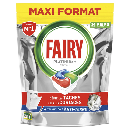 [8001841912752] FAIRY Platinum+ All-In-One Dishwasher Capsules 34 doses