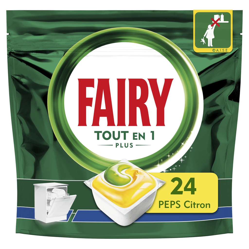 FAIRY Lessive Capsule Tout-En-1 Citron 24 doses