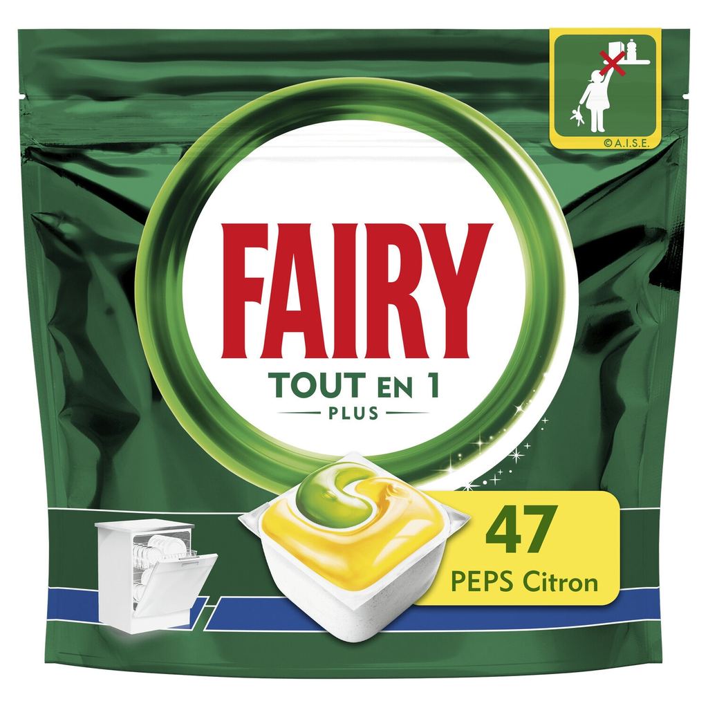 FAIRY All-in-One Dishwasher Capsules Lemon 47 doses