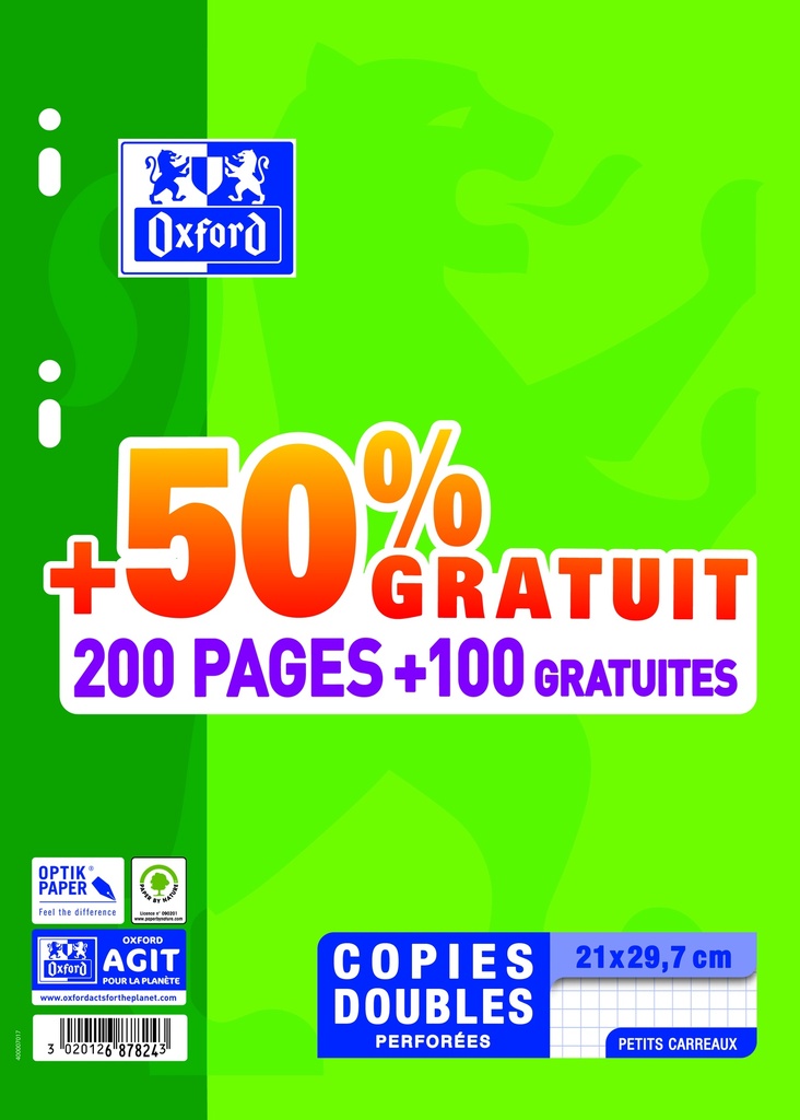 Oxford Copie Doub. 21X29.7 Q5 300P A4 90G 5X5