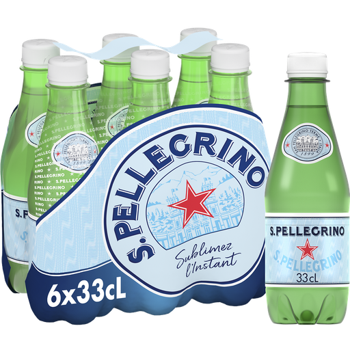 [8002270266560] SAN PELLEGRINO Sparkling natural mineral water 6 x 33 cl