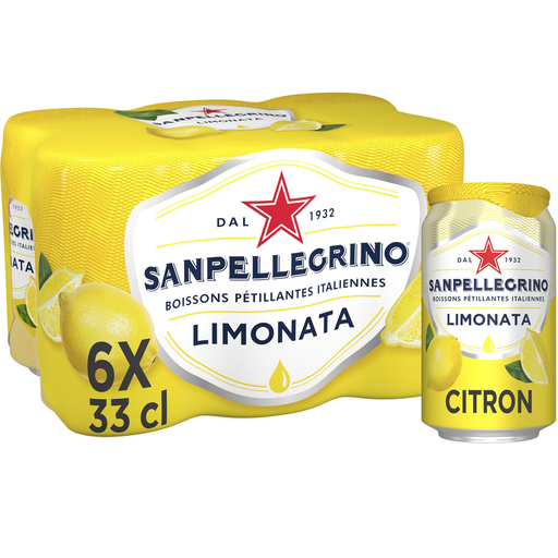 [8002270366475] SAN PELLEGRINO Sparkling Lemon Beverage 6x33cl