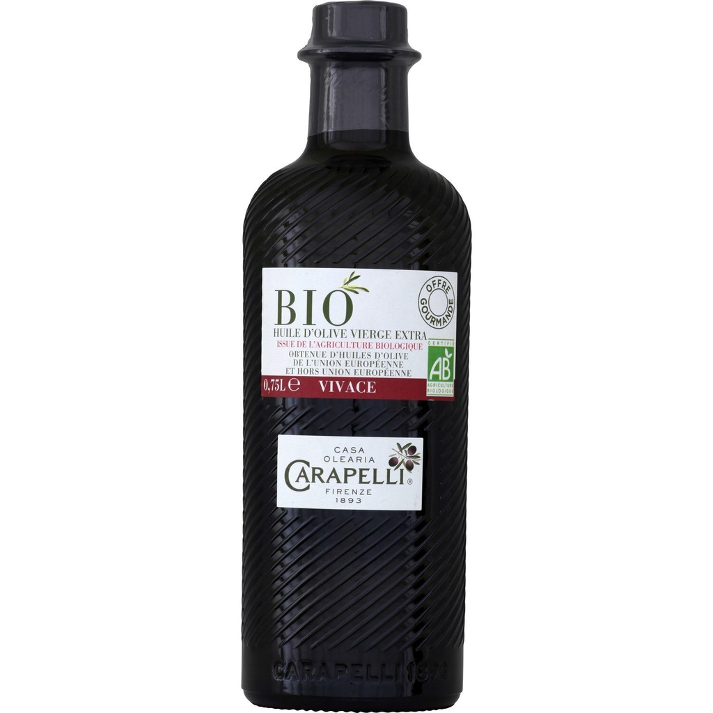 CARAPELLI Aceite de oliva virgen extra Vivace Bio 0,75 L