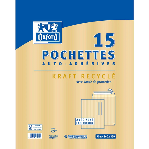 [3020128379410] OXFORD Pochette 260x330 autocollante 15