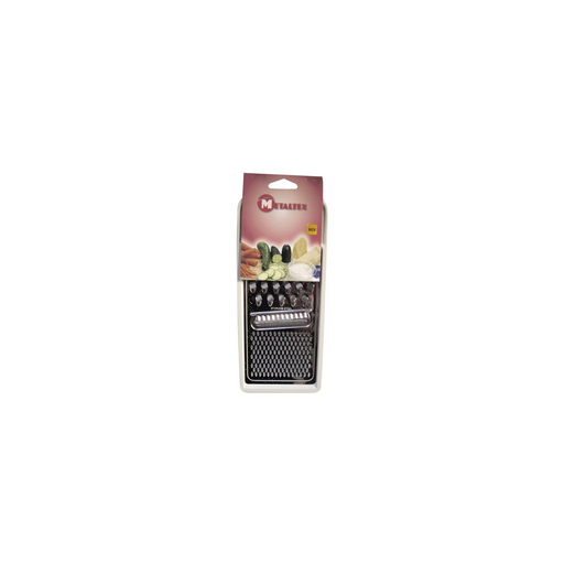 [8002521945503] METALTEX Râpe Universelle Inox 3 Usages Cadre Plastique Gris