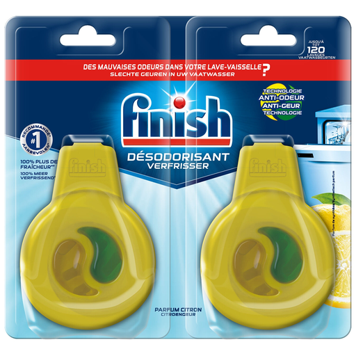 [8002910038960] FINISH Dishwasher Freshener Duopack Lemon 4 g