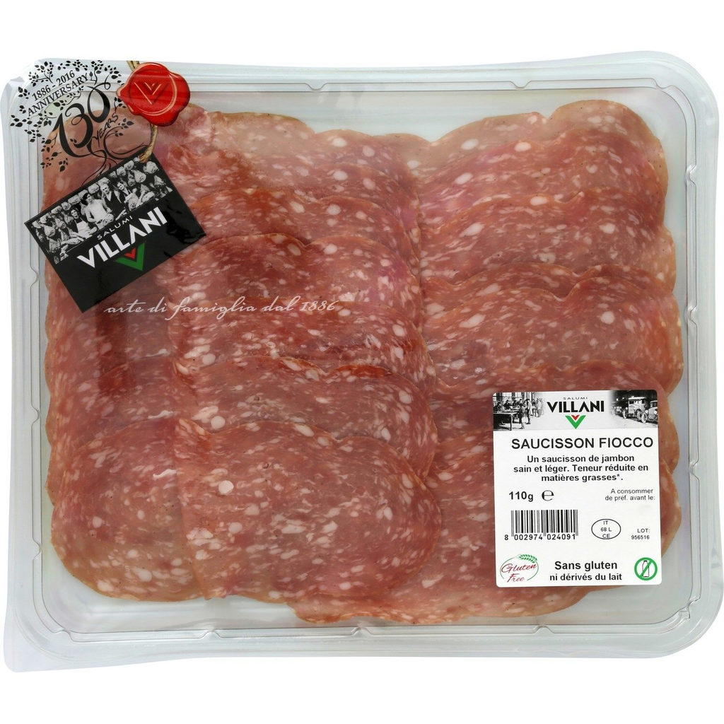VILLANI Saucisson Fiocco sem Glúten 110 g