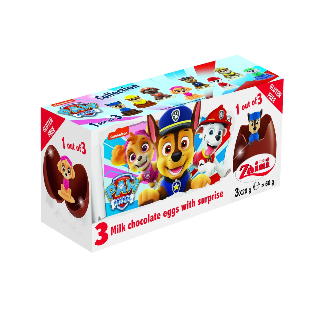 ZAINI Oeufs surprises Pat Patrouille 3 x 20 g
