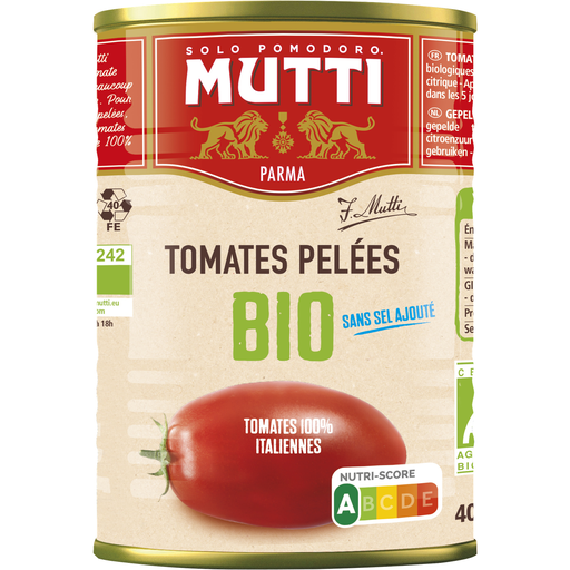 [8005110413544] MUTTI Tomates pelados Bio 400 g