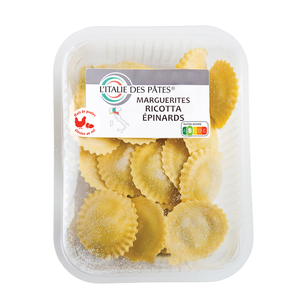 L'ITALIE DES PATES Fresh Pasta Marguerites Ricotta Spinach 250 g