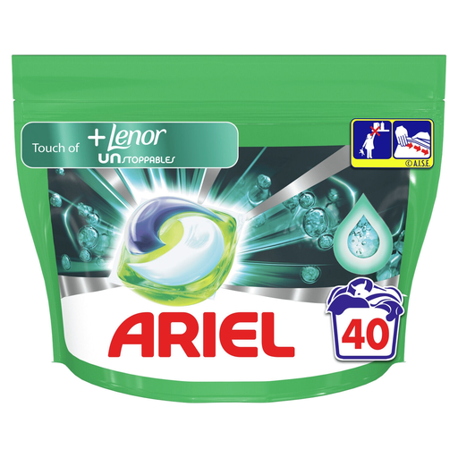 [8006540044056] ARIEL Laundry Detergent Pods Unstoppables+ All-in-1, 40 doses