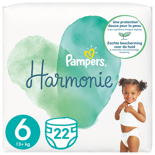 [8006540075159] PAMPERS Fraldas Bebé Harmonie Tamanho 6, a embalagem de 22 fraldas