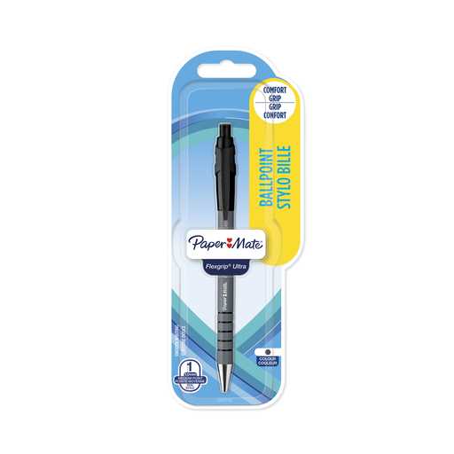 [8008285265147] PAPERMATE Flexgrip Ultra retractable ballpoint pen, Black, 1 unit