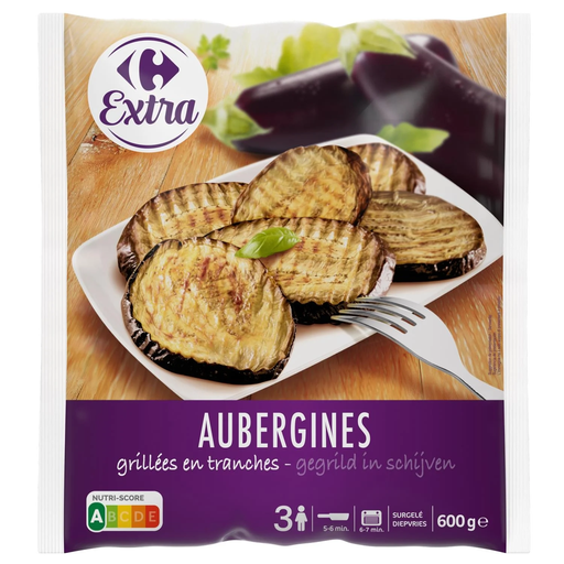 [8012666008612] CARREFOUR Berenjenas a la parrilla en rodajas EXTRA 600 g