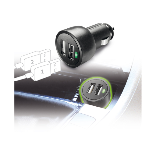[8018080203268] CELLULARLINE USB Car Charger Dual Ultra Fast Charge for Smartphone and Tablet