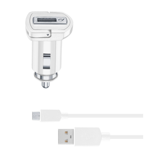 [8018080226397] CELLULARLINE Chargeur Voiture USB 2A avec Câble Micro USB