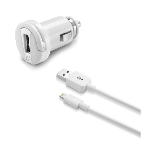 [8018080226472] CELLULARLINE USB Car Charger Kit 12W Lightning for iPhone, iPad, iPod