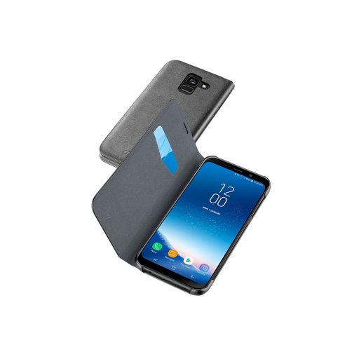 [8018080317293] CELLULARLINE Book Folio Case for Samsung Galaxy A8 (2018) Black