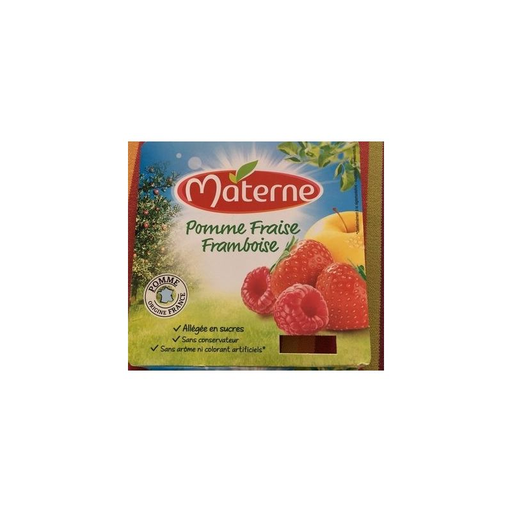 [3021760288160] MATERNE Pom' Frais Raspberry 4 x 100 g