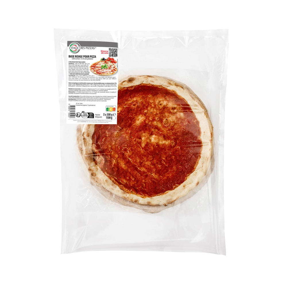 L'ITALIE DES PIZZAS Red pizza base 5 x 300 g