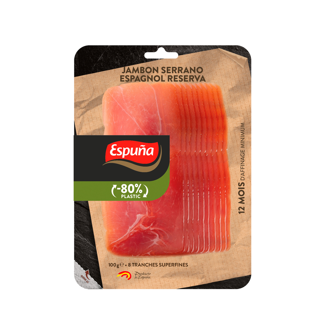 ESPUNA Jambon serrano reserva 12 mois d'affinage 8 tranches 100 g
