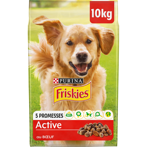 [8410100070322] FRISKIES Vitafit Active con Buey Croquetas para perro adulto 10 kg