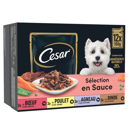 [8410136019883] CESAR Pâtée Pour Chien Adulte Sélection en Sauce 12x100g