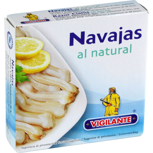 [8410234531218] VIGILANTE Razor Clams in Brine 63 g