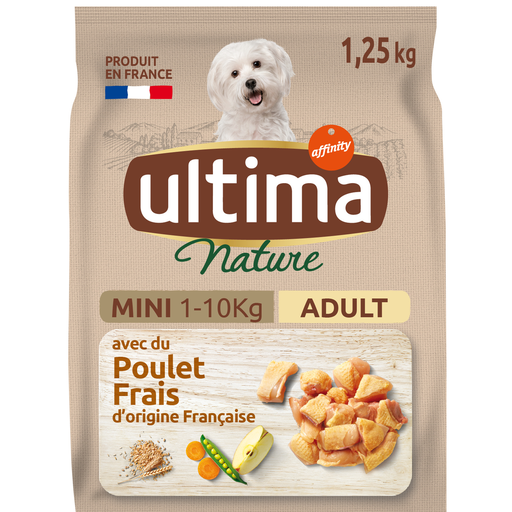 [8410650220277] ULTIMA Nature Croquettes poulet légumes céréales pour chien adulte 1,25 kg