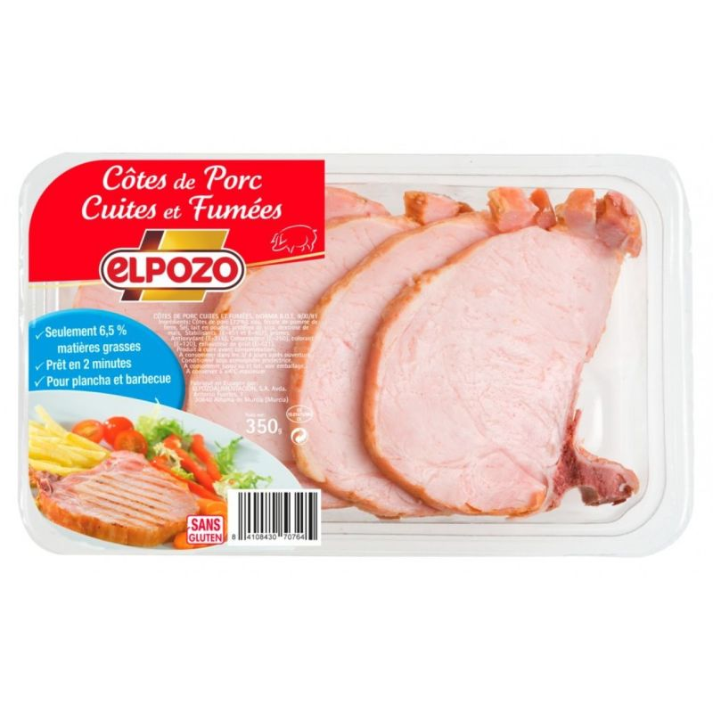 ELPOZO Costeleta de Porco Cozida Fumada 350 g