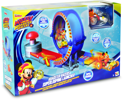 [8421134183827] MICKEY ROADSTER RACERS Lanzador Super Looping & Sus Amigos Top Départ el juguete