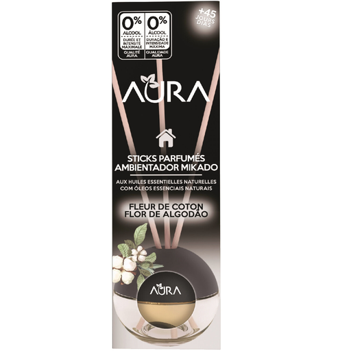 [8436571510426] AURA Difusor de interior stick flor de algodão 1 unidade