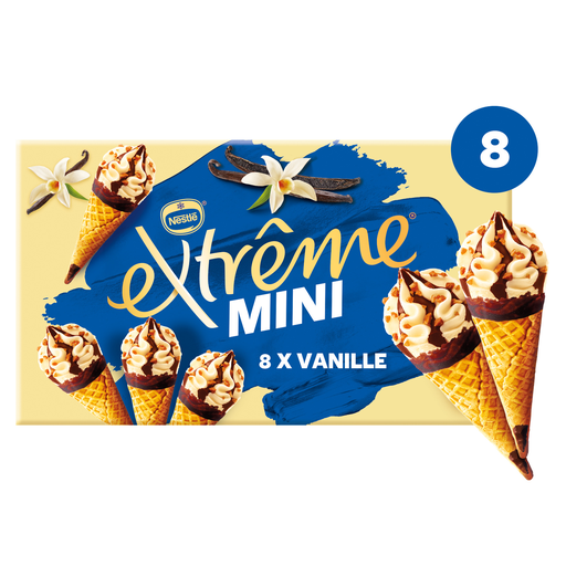 [8436575295794] EXTREME Mini Vanilla Ice Cream Cones 312 g