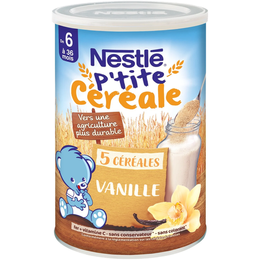 [8445290117618] NESTLE P'tite Céréale 5 céréales vanille sans sucres ajoutés 415 g