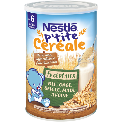 [8445290117649] NESTLE P'tite céréale 5 cereals nature no added sugar 415 g