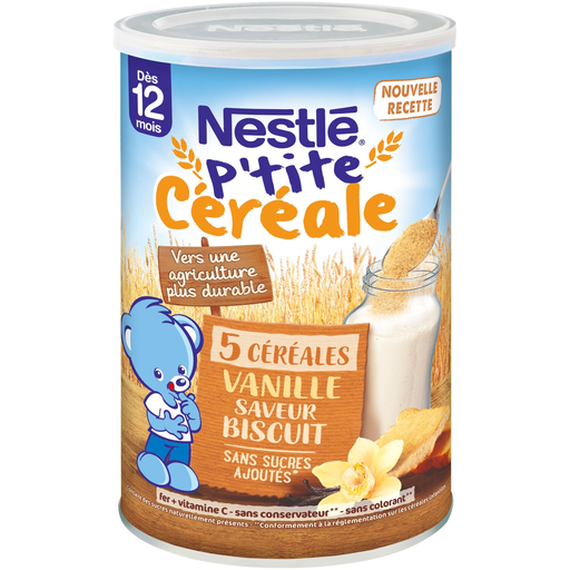 [8445290117793] NESTLE Céréales Vanille Biscuit P'TITE CEREALE 415 g