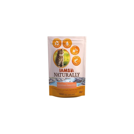 [8710255135083] IAMS CHAT Iams Naturally North Atlantic Salmon + Rice Dry Food 700 g