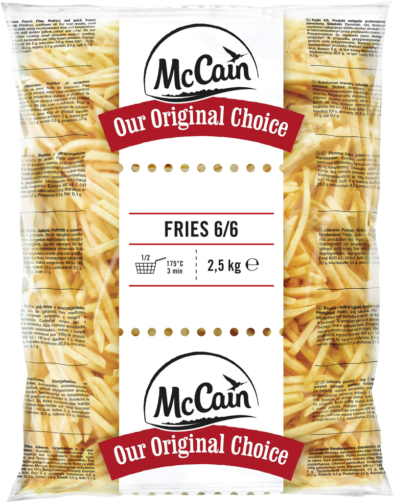 MAC CAIN Frites Original Mc 6/6 2,5 kg