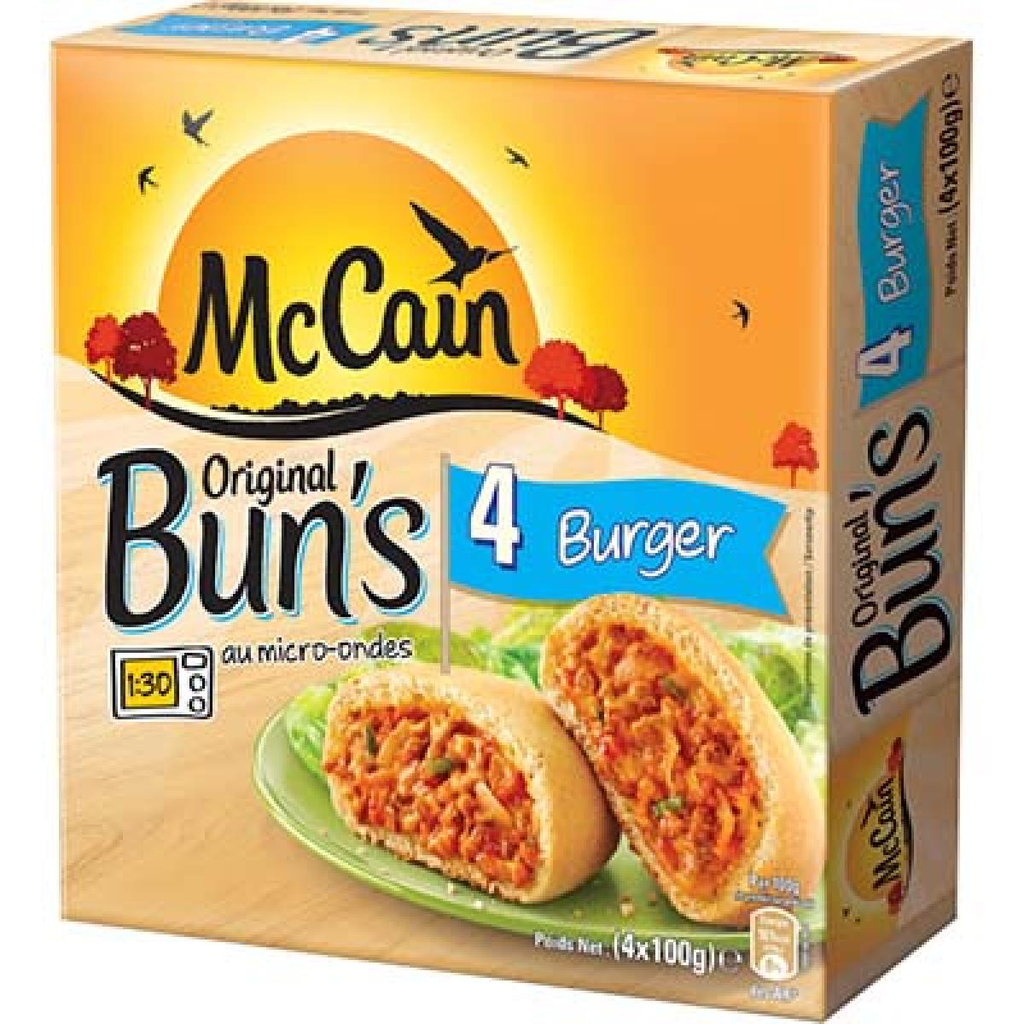MAC CAIN Bun S Cheese Burger 400 g