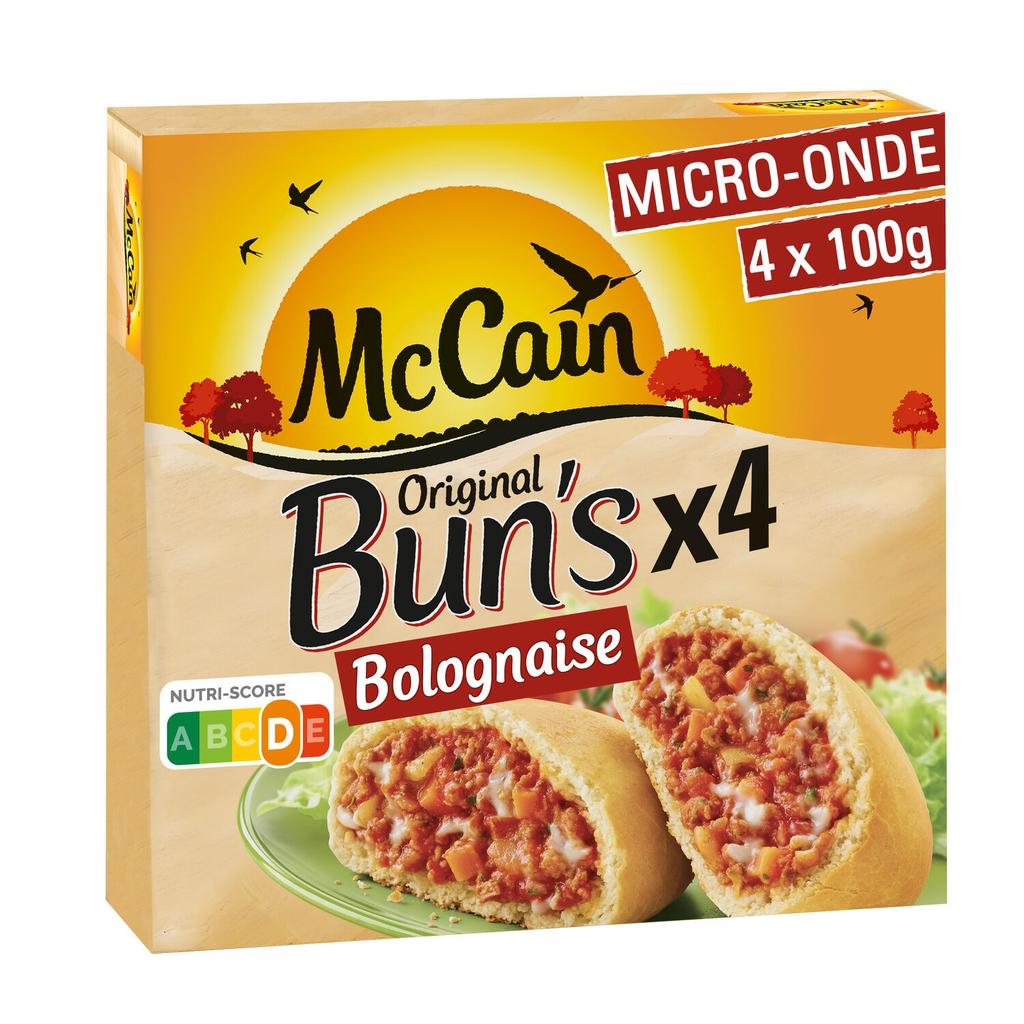 MCCAIN Bun's bolognaise 4 x 100 g