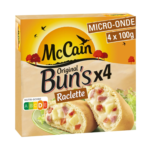 [8710438105797] MCCAIN Bun's raclette 4 pièces de 100 g