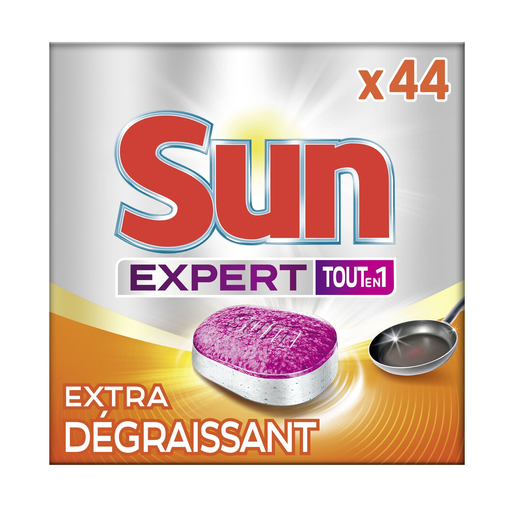 [8710447334218] SUN Dishwasher Tablets Extra Degreaser Expert All In 1, box of 44 tablets
