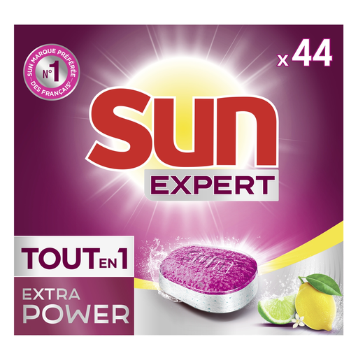 [8710447334270] SUN Dishwasher Tablets All In 1 Expert Power Lemon 44 tablets