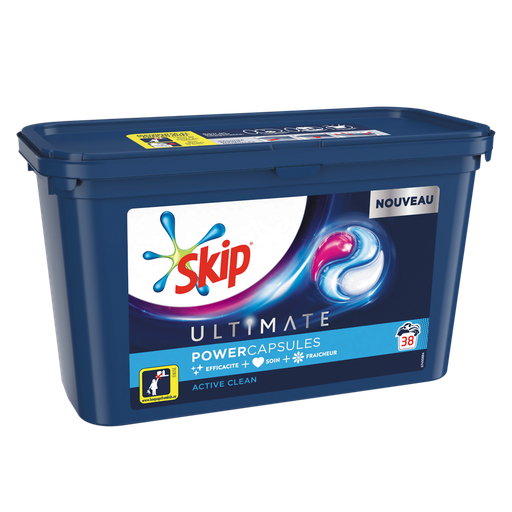 [8710447443439] SKIP Lessive 3en1 Caps Active Clean 38 capsules