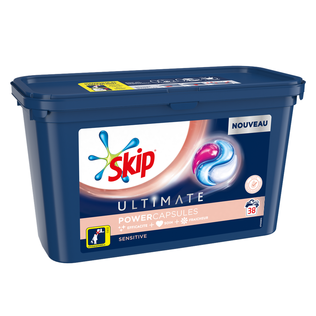 SKIP Lessive Trio Capsules Sensitive 38 doses 1,026 g