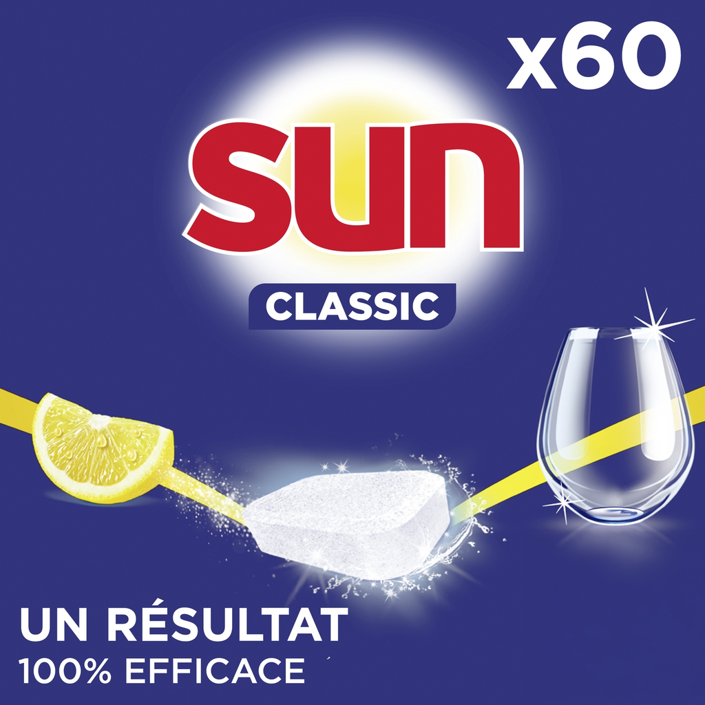 SUN Dishwasher Tablets Classic Lemon 60 tablets