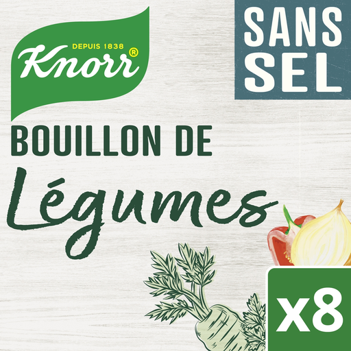 [8710522940648] KNORR Vegetable Bouillon Salt-Free 8 Tablets 72 g