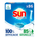 SUN Tablette Lave-Vaisselle Regular Tout En 1, la boîte de 86 tablettes