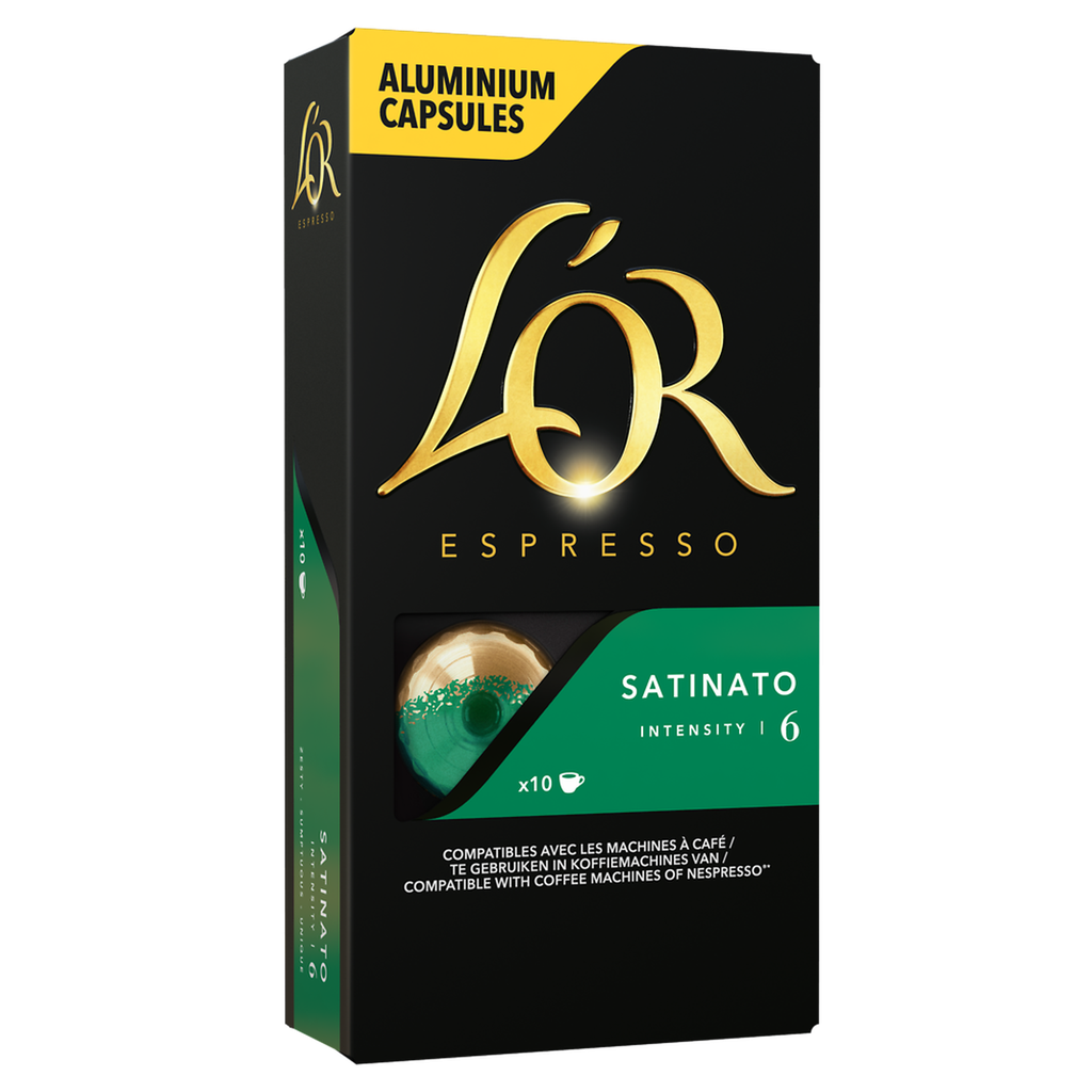 L'OR ESPRESSO Satinato N°6 Coffee Capsules x10