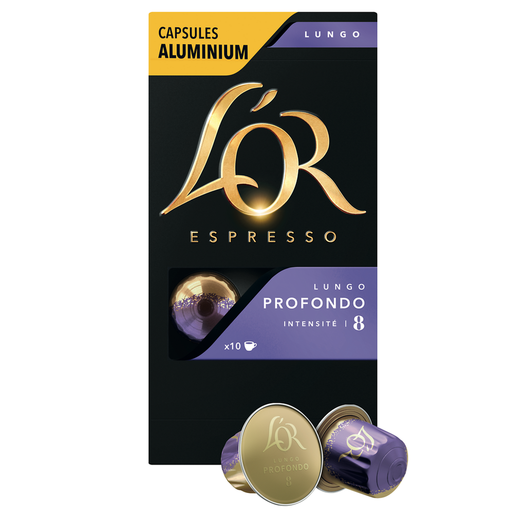 L'OR Espresso Lungo Profondo Intensity 8 Coffee Capsules, 10 capsules 52 g